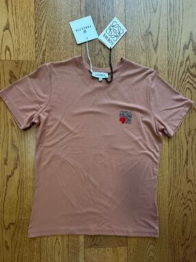 Loewe Dusty Rose Tee with Red Heart Patch